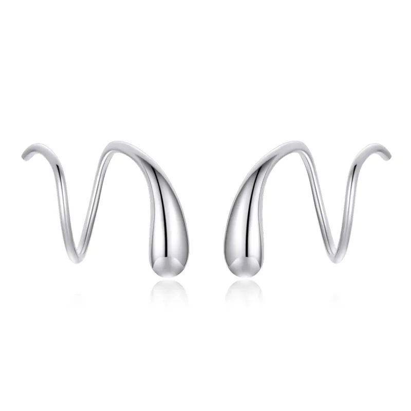 (slika za) Srebrni ustvarjalni uhani z vodnimi kapljicami v stilu Pandora - SCE1130 - Slika izdelka