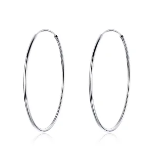 (slika za) Srebrni veliki uhani v slogu Pandora, obročasti uhani - SCE598