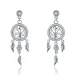 Srebrni viseči uhani v slogu Pandora Life Tree & Dream Catcher - SCE457