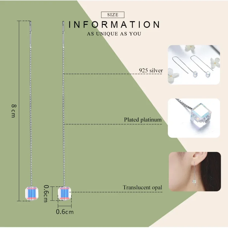 (slika za) Srebrni viseči uhani v slogu Pandora Tears In The Ocean Depth - SCE501 - Ogled 3