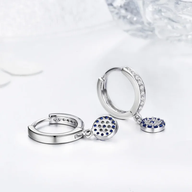 (slika za) Srebrni viseči uhani v stilu Pandora - SCE058 - Ogled 4