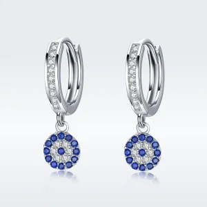 (slika za) Srebrni viseči uhani v stilu Pandora - SCE058