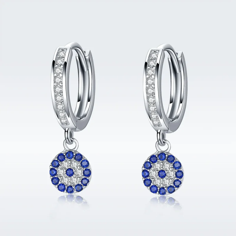 (slika za) Srebrni viseči uhani v stilu Pandora - SCE058 - Slika izdelka