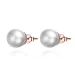 Uhani z biseri iz rožnatega zlata v stilu Pandora - SCE609