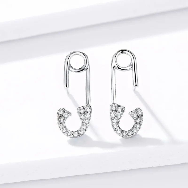 (slika za) Varnostne igle Pandora Style Silver Love Stud Uhani - BSE284 - Ogled 5