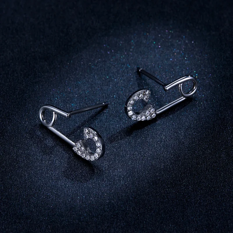 (slika za) Varnostne igle Pandora Style Silver Love Stud Uhani - BSE284 - Ogled 6