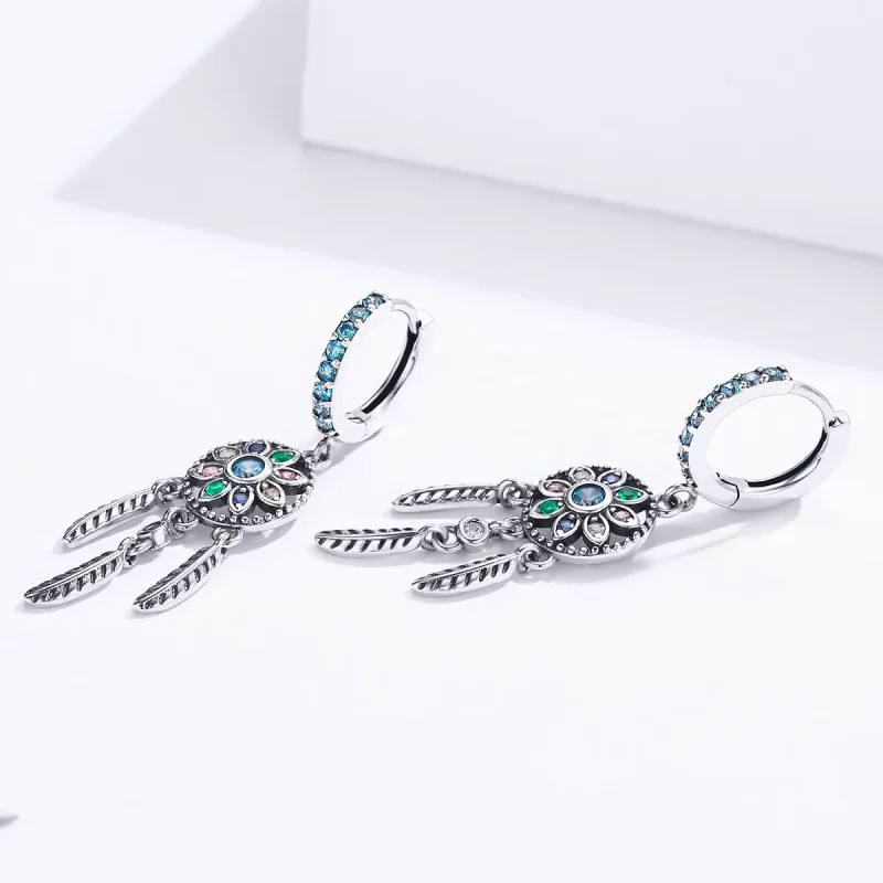 (slika za) Viseči srebrni lovilec sanj v slogu Pandora - SCE713 - Ogled 4