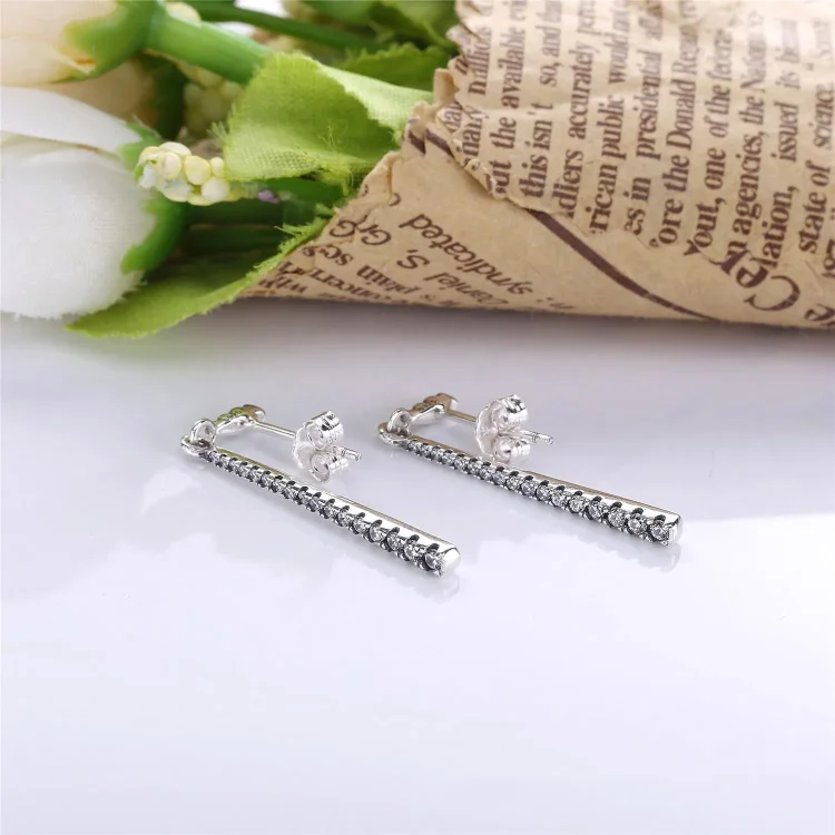 Viseči uhani PANDORA Shooting Stars, prozoren CZ - 296351CZ