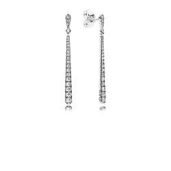 Viseči uhani PANDORA Shooting Stars, prozoren CZ - 296351CZ