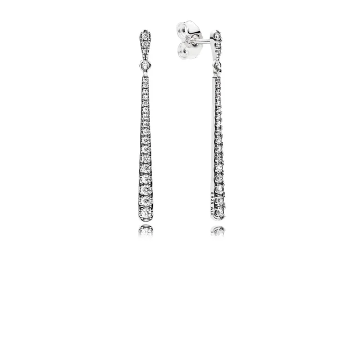 Viseči uhani PANDORA Shooting Stars, prozoren CZ - 296351CZ
