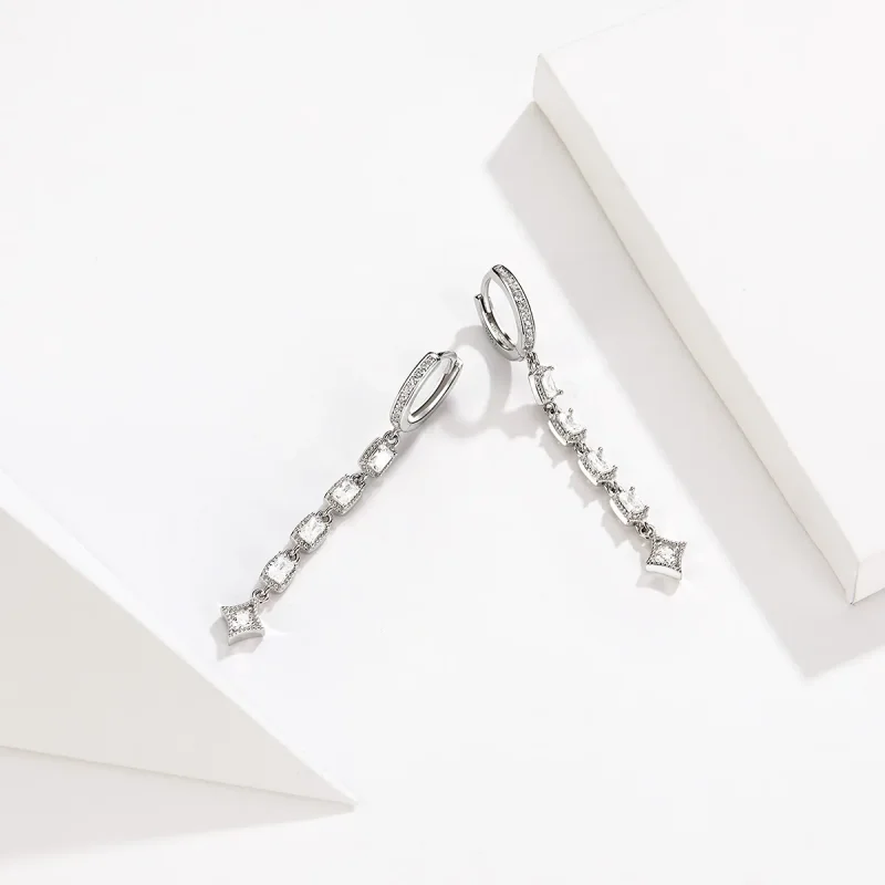 (slika za) Viseči uhani Pandora Style Silver Ziron Love - SCE583 - Ogled 3