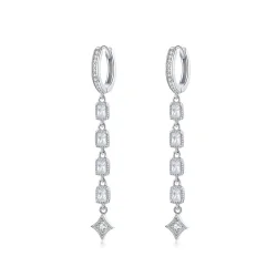 Viseči uhani Pandora Style Silver Ziron Love - SCE583