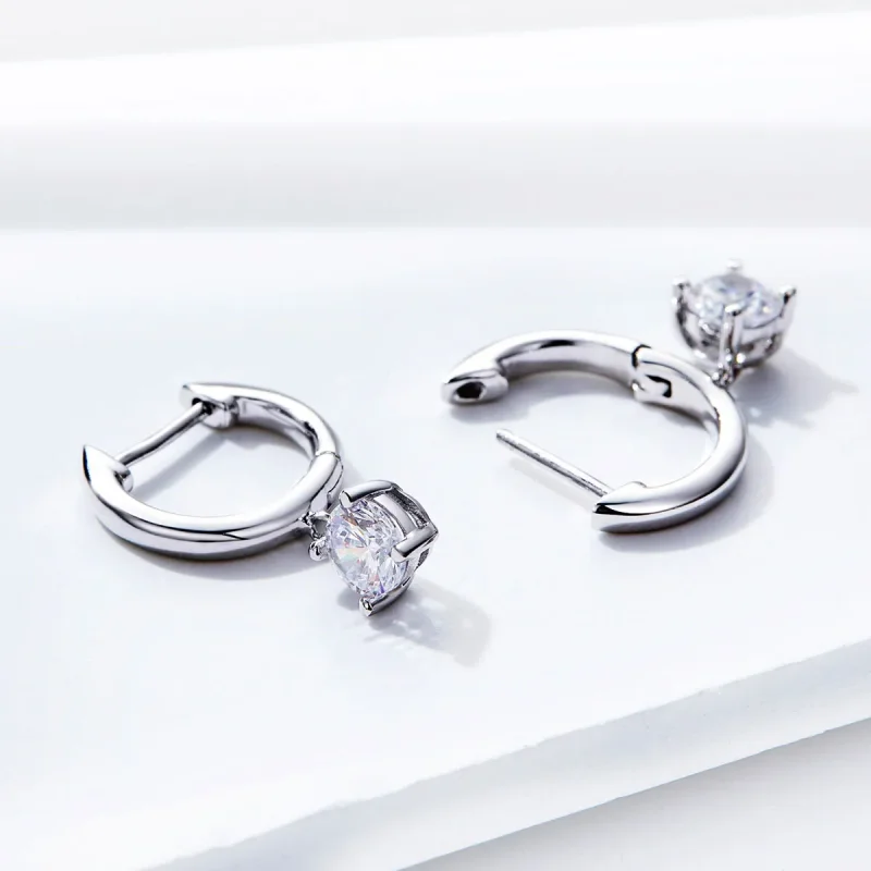 (slika za) Viseči uhani za srebrno dekle v slogu Pandora - SCE553 - Ogled 3