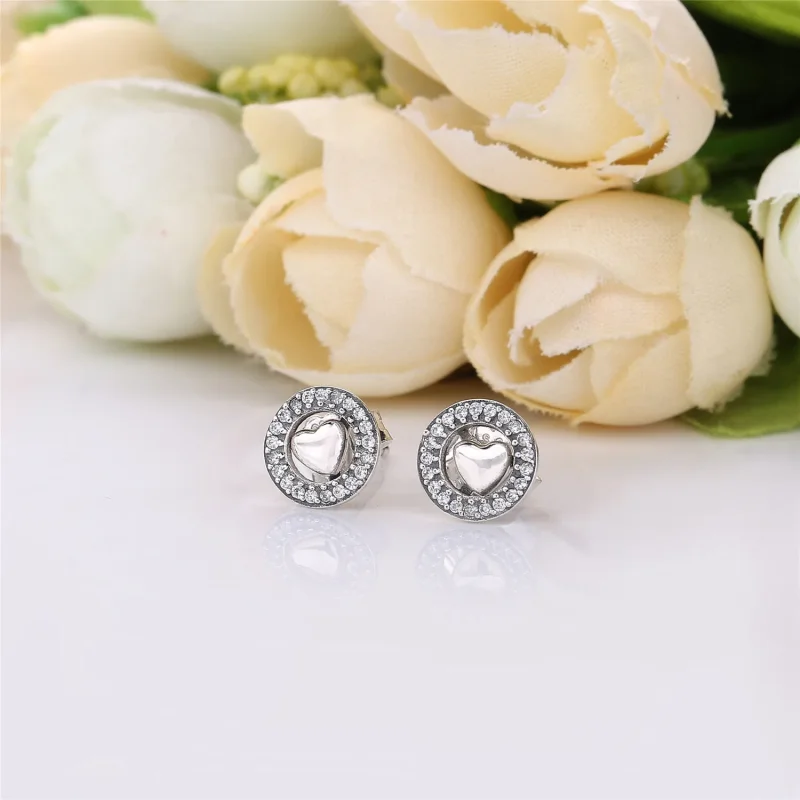 (slika za) Za vedno PANDORA uhani s srčki, prozorna CZ - 297709CZ - Ogled 2