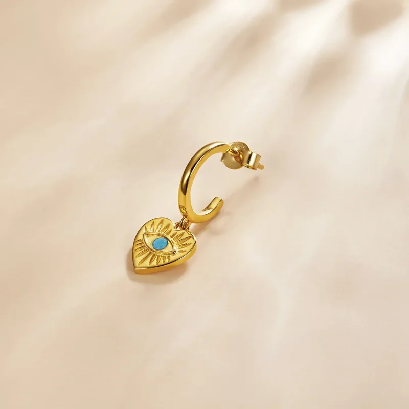 (slika za) Pandora Style Skrivnostna Španija - Viseči uhani Lucky Heart - SCE1141 - Ogled 3