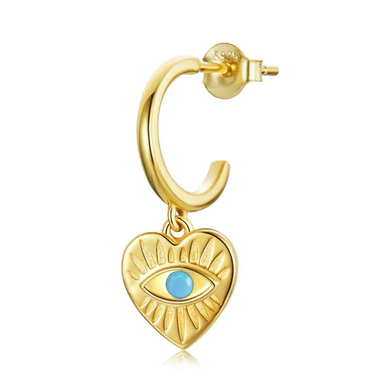 (slika za) Pandora Style Skrivnostna Španija - Viseči uhani Lucky Heart - SCE1141 - Slika izdelka