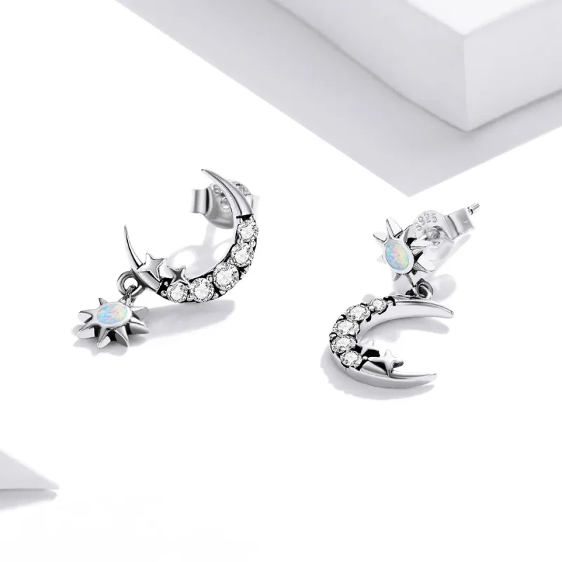 (slika za) Pandora Style Wear Stars and Wear Moon Viseči uhani - SCE1239 - Ogled 2