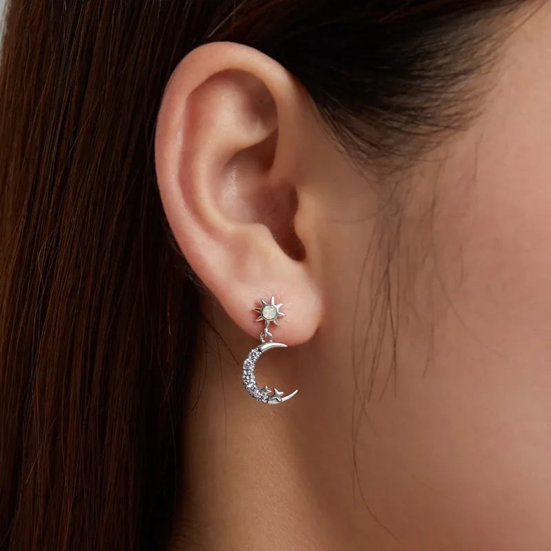 (slika za) Pandora Style Wear Stars and Wear Moon Viseči uhani - SCE1239 - Ogled 7