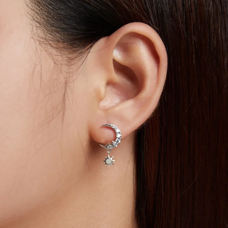 Pandora Style Wear Stars and Wear Moon Viseči uhani - SCE1239