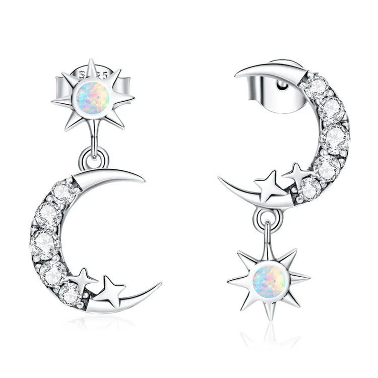 Pandora Style Wear Stars and Wear Moon Viseči uhani - SCE1239