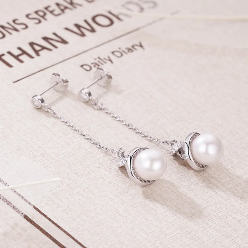 (slika za) Romantični melodični viseči uhani v slogu Pandora - VSE125 - Ogled 3