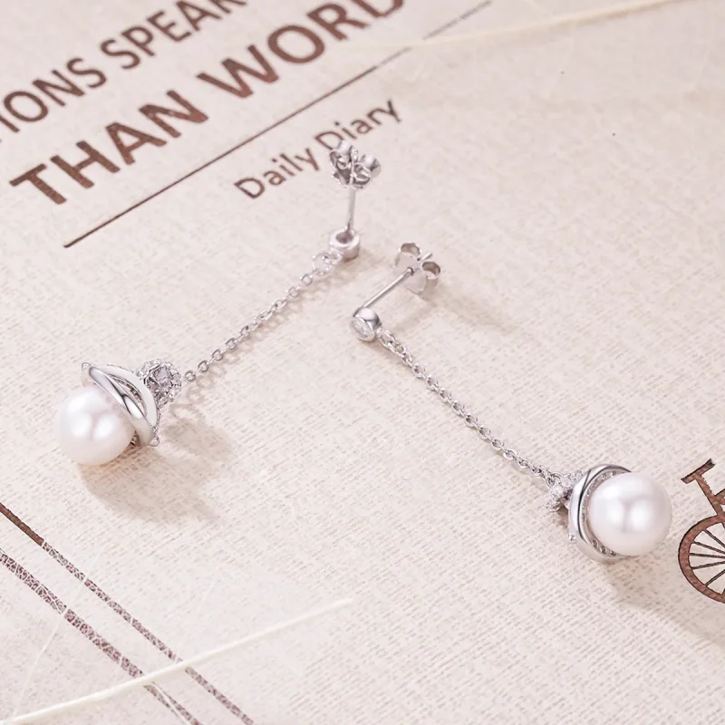 (slika za) Romantični melodični viseči uhani v slogu Pandora - VSE125 - Ogled 4