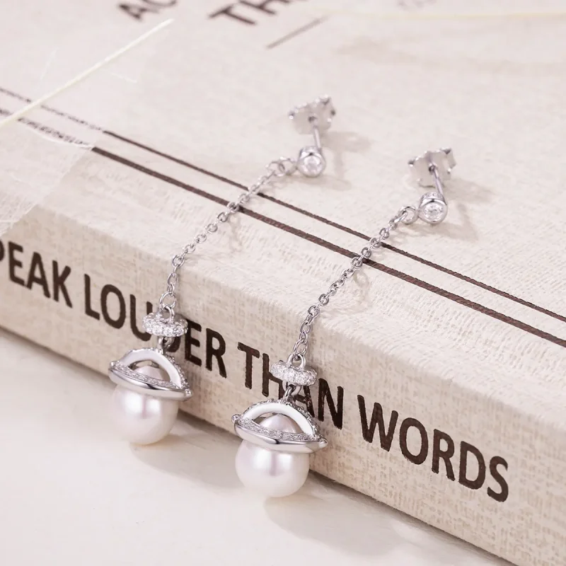 (slika za) Romantični melodični viseči uhani v slogu Pandora - VSE125 - Ogled 5