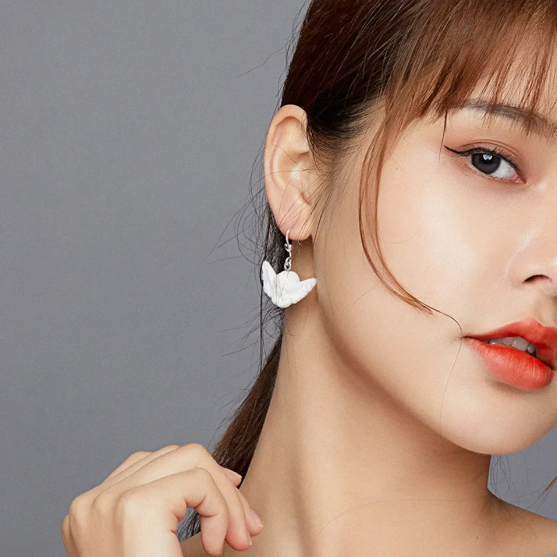 (slika za) Viseči uhani angelček v slogu Pandora - SCE944 - Ogled 4