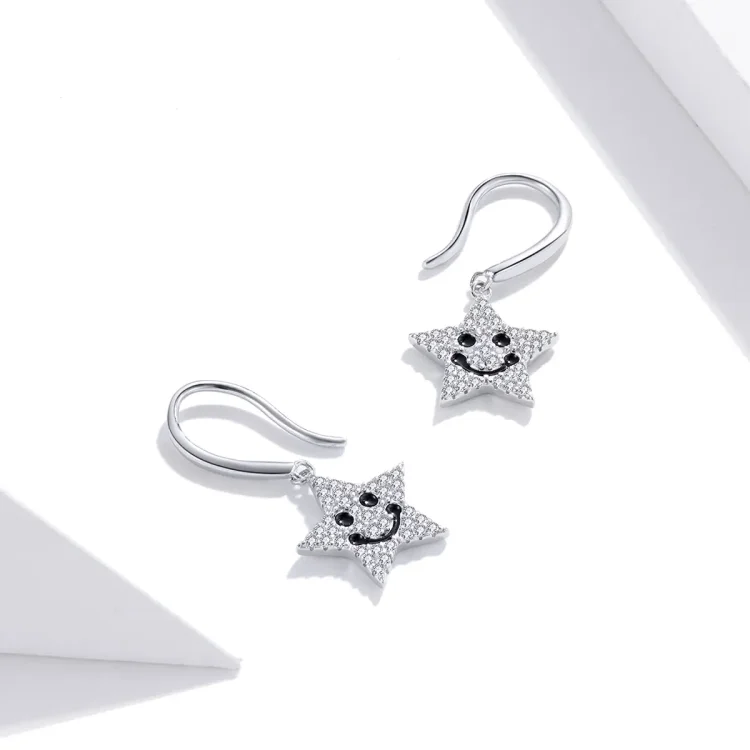 Viseči uhani Pandora Smile Star - SCE946