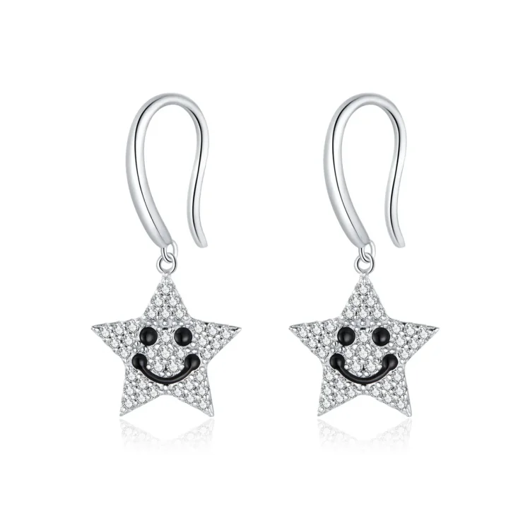 Viseči uhani Pandora Smile Star - SCE946