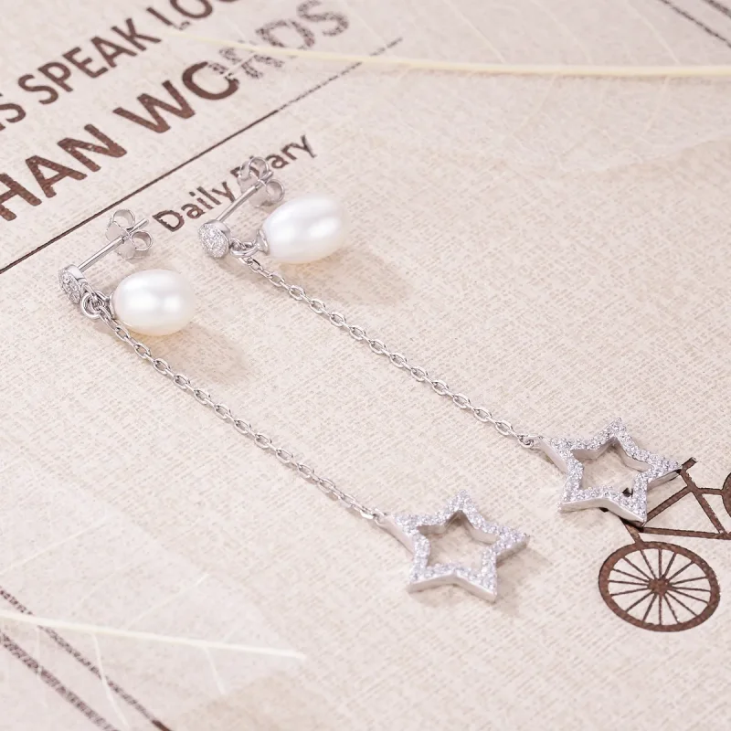 (slika za) Viseči uhani Pandora Style Bright Stars - VSE127 - Ogled 3