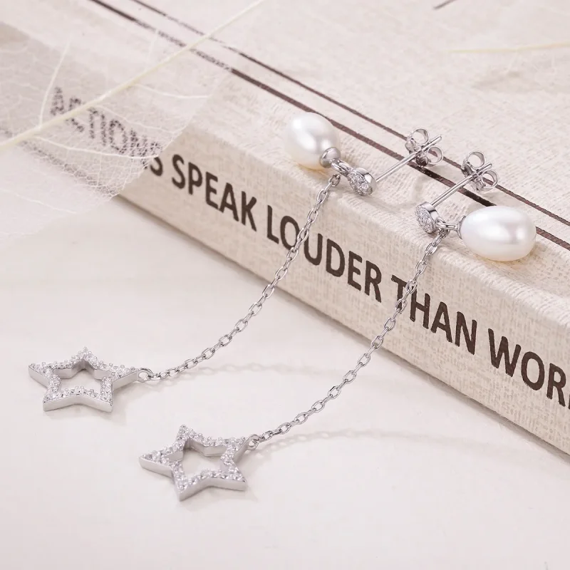 (slika za) Viseči uhani Pandora Style Bright Stars - VSE127 - Ogled 5