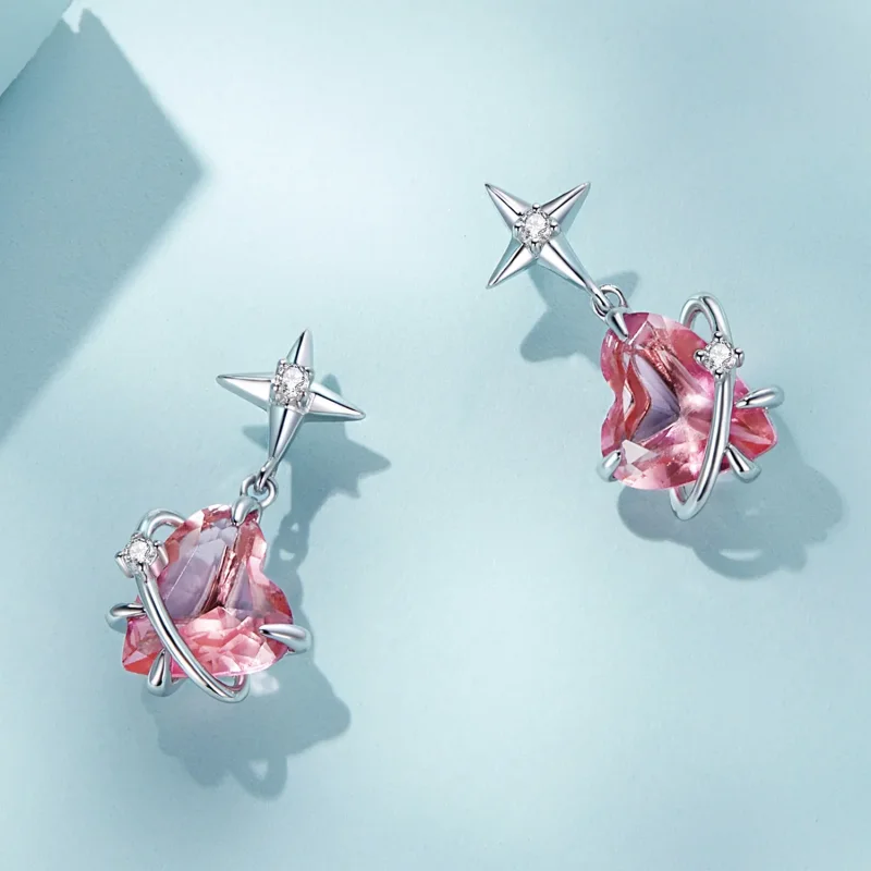 (slika za) Viseči uhani Pandora Style Girl Planet - SCE1502 - Ogled 3