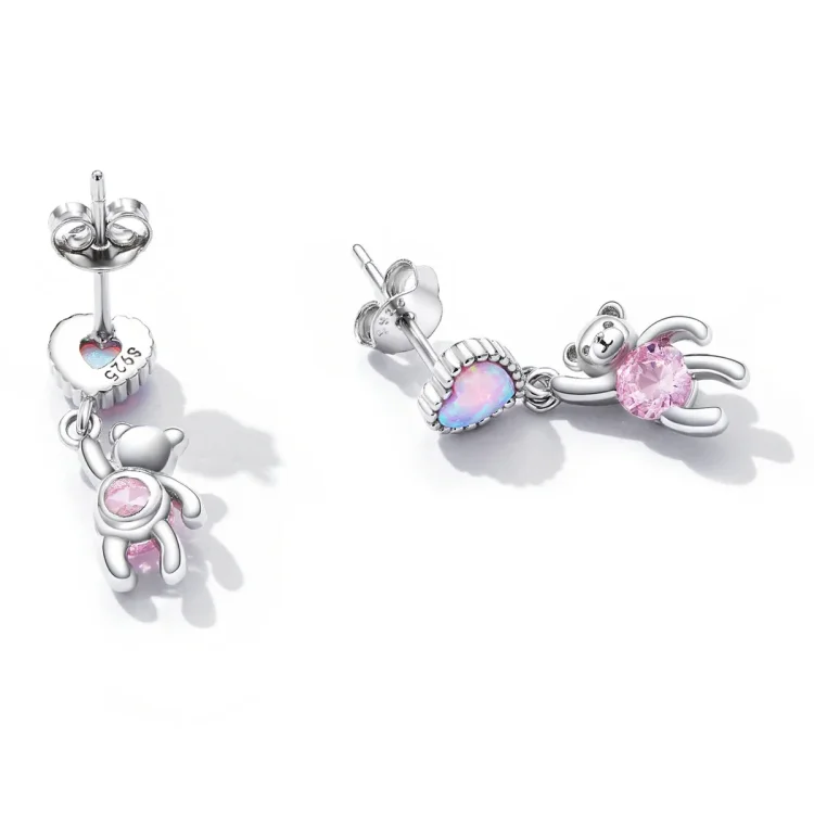 Viseči uhani Pandora Style Love Bear - SCE1384