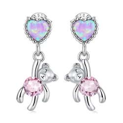 Viseči uhani Pandora Style Love Bear - SCE1384