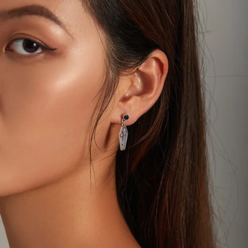 (slika za) Viseči uhani s skrivnostnim križem v slogu Pandora - BSE536 - Ogled 8