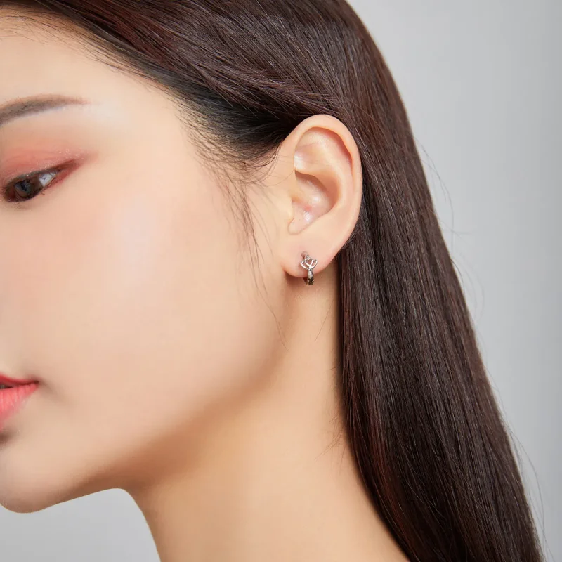 (slika za) Kronski uhani v slogu Pandora - SCE1040 - Ogled 6