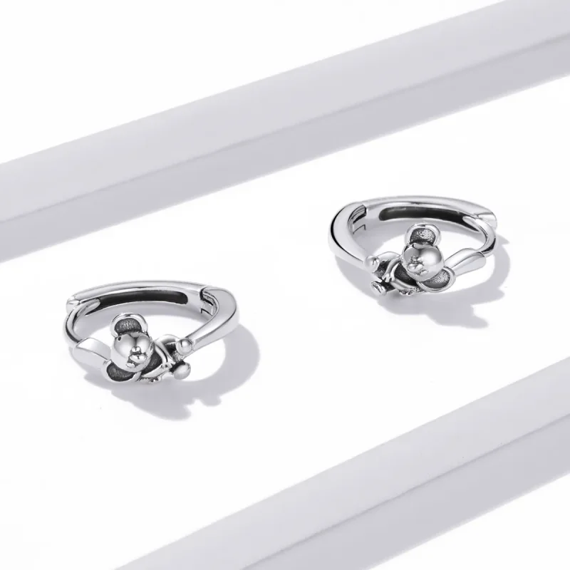 (slika za) Ljubki uhani v obliki koale v slogu Pandora - BSE507 - Ogled 3