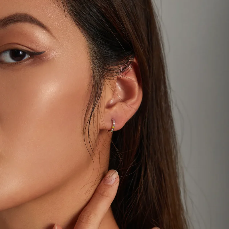 (slika za) Mini obročki s trakom v slogu Pandora - SCE1284 - Ogled 3