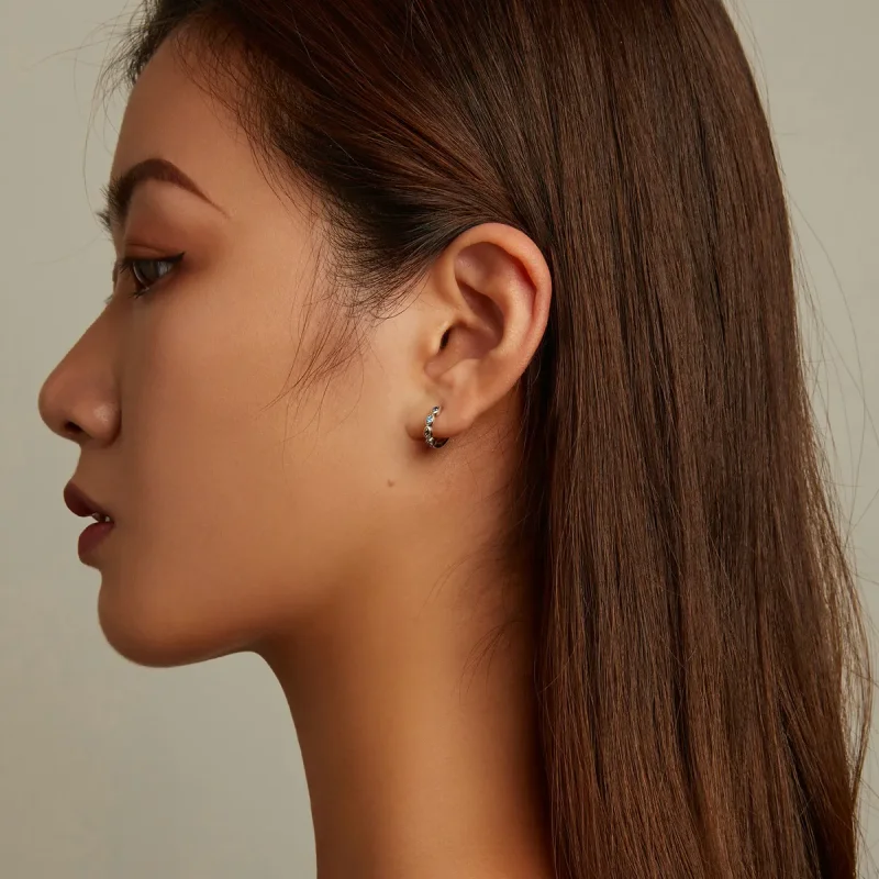 (slika za) Obročasti uhani s hudičevim očesom v stilu Pandora - SCE1358 - Ogled 5