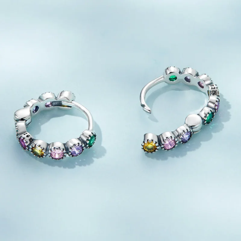 (slika za) Obročasti uhani s kamni v slogu Pandora - SCE1494 - Ogled 4