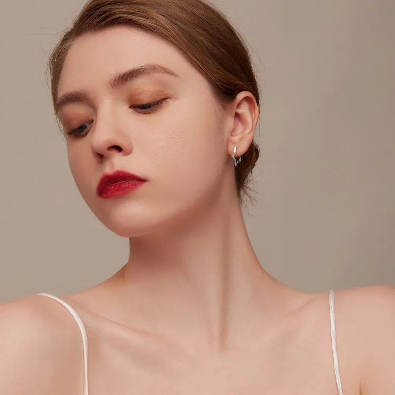 (slika za) Obročasti uhani v obliki zvezd v slogu Pandora - SCE1136 - Ogled 11