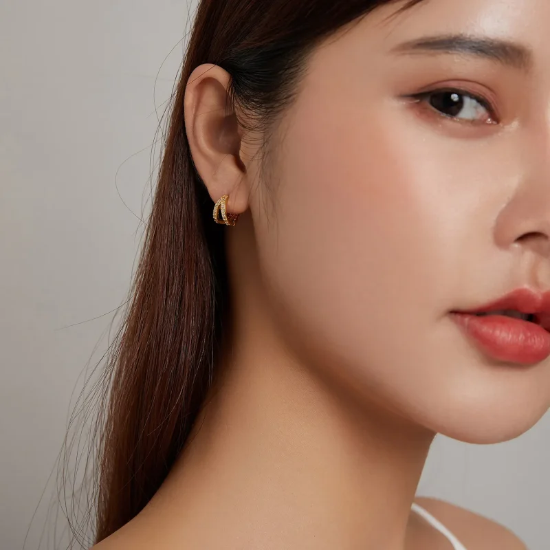 (slika za) Obročasti uhani v slogu Pandora za moderne ženske - SCE1187-B - Ogled 6