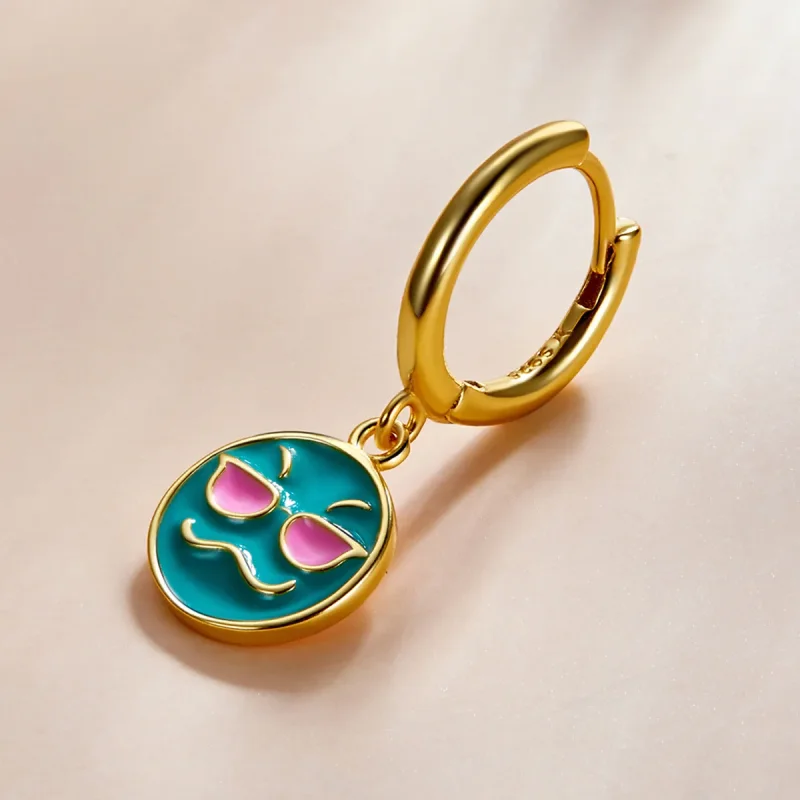 (slika za) Pandora Style Emoji – kul obročasti uhani – SCE1204-B - Ogled 2