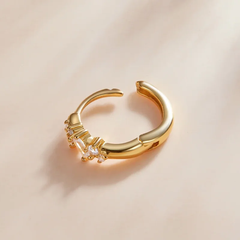 (slika za) Pandora Style Simple – zvezdasti obročasti uhani – SCE1189 - Ogled 2