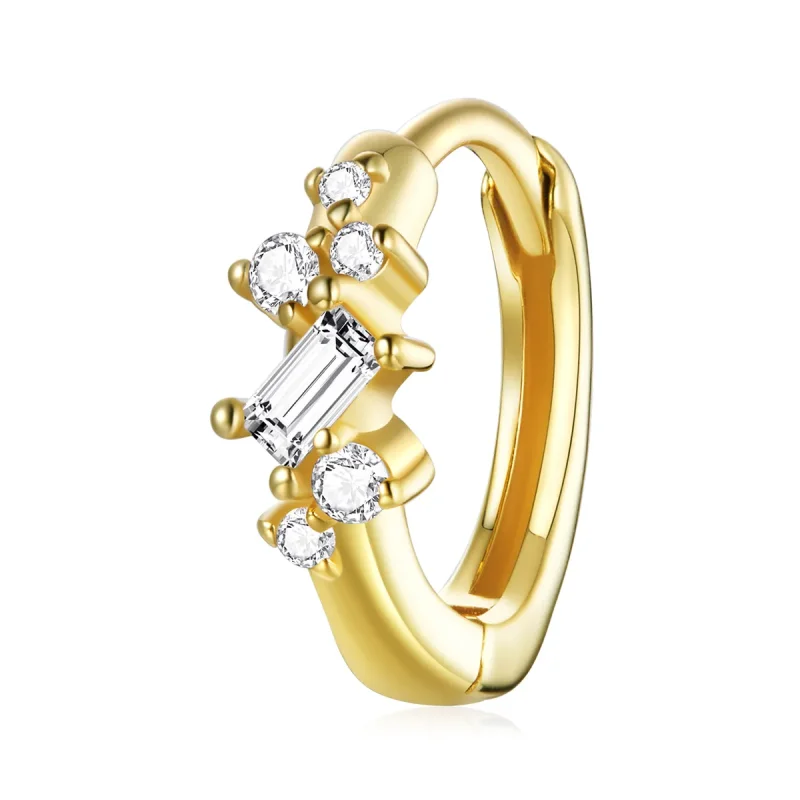 (slika za) Pandora Style Simple – zvezdasti obročasti uhani – SCE1189 - Slika izdelka