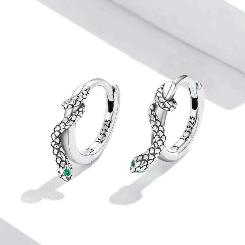 (slika za) Pandora Style Spirit Snake Hoop Uhani - SCE1357 - Ogled 2