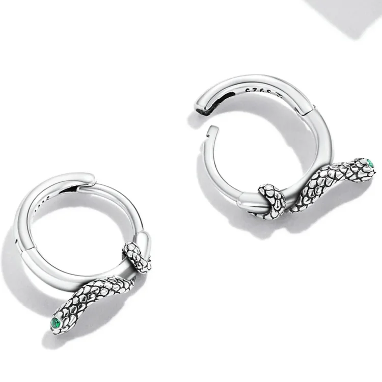 Pandora Style Spirit Snake Hoop Uhani - SCE1357