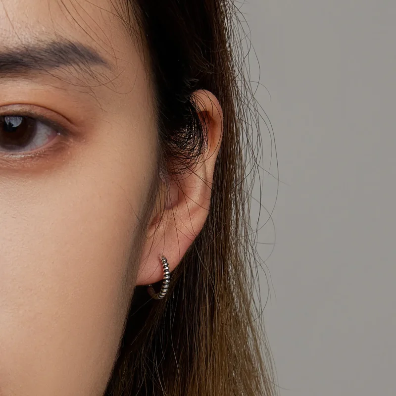 (slika za) Preprosti obročasti uhani iz nitke v slogu Pandora - SCE1423 - Ogled 6