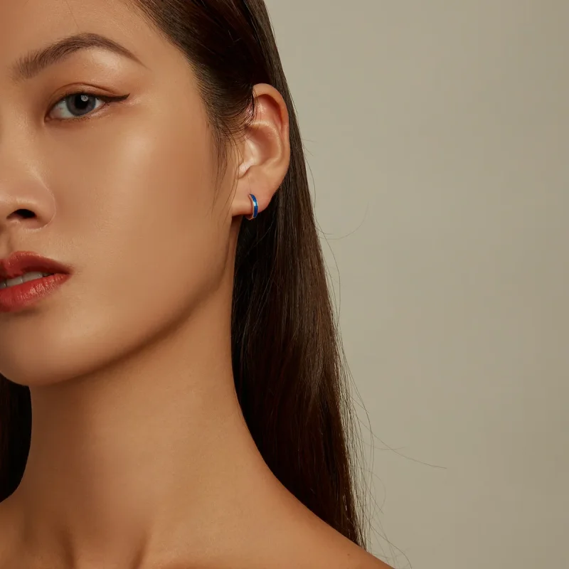 (slika za) Preprosti obročasti uhani v slogu Pandora - SCE1360 - Ogled 6